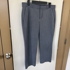 Banana Republic Womens 6S Short/Petite Grey Avery Straight Leg Slacks Dress Pant